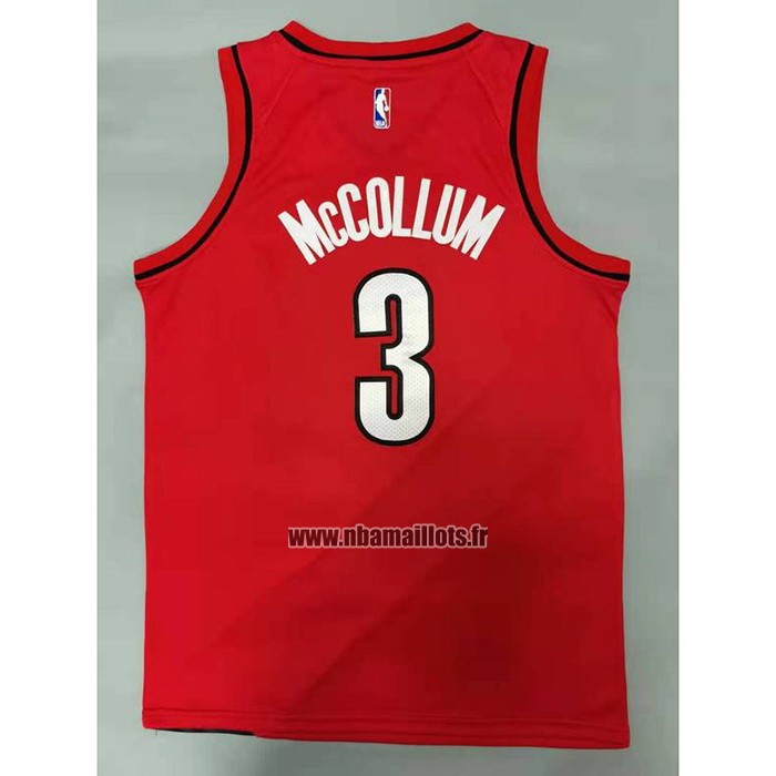 Maillot Portland Trail Blazers C.j. Mccollum NO 3 Statement 2020-21 Rouge